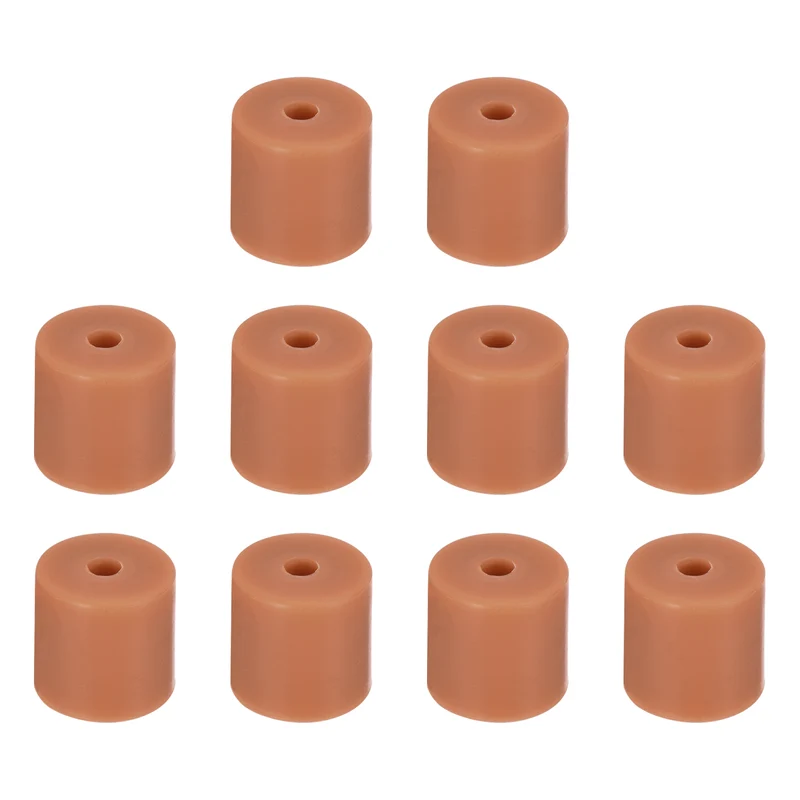 10Pcs Silicone Bed Mounts 3D Printer Heat Bed Silicone Leveling Column Silicone Buffer 16mm for 3D Printer Brown