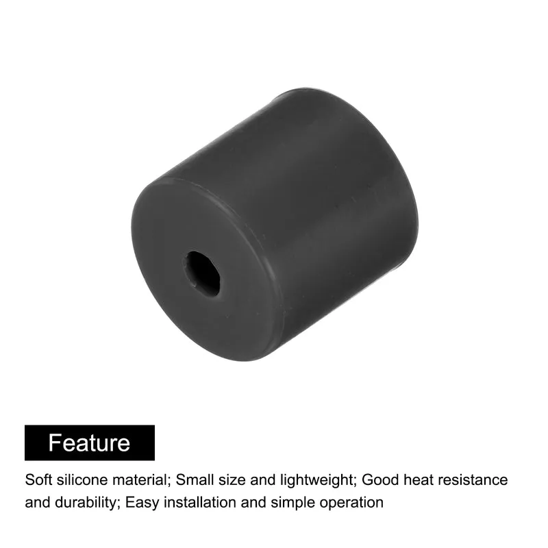 10Pcs Silicone Bed Mounts 3D Printer Heat Bed Silicone Leveling Column Silicone Buffer 16mm for 3D Printer Black