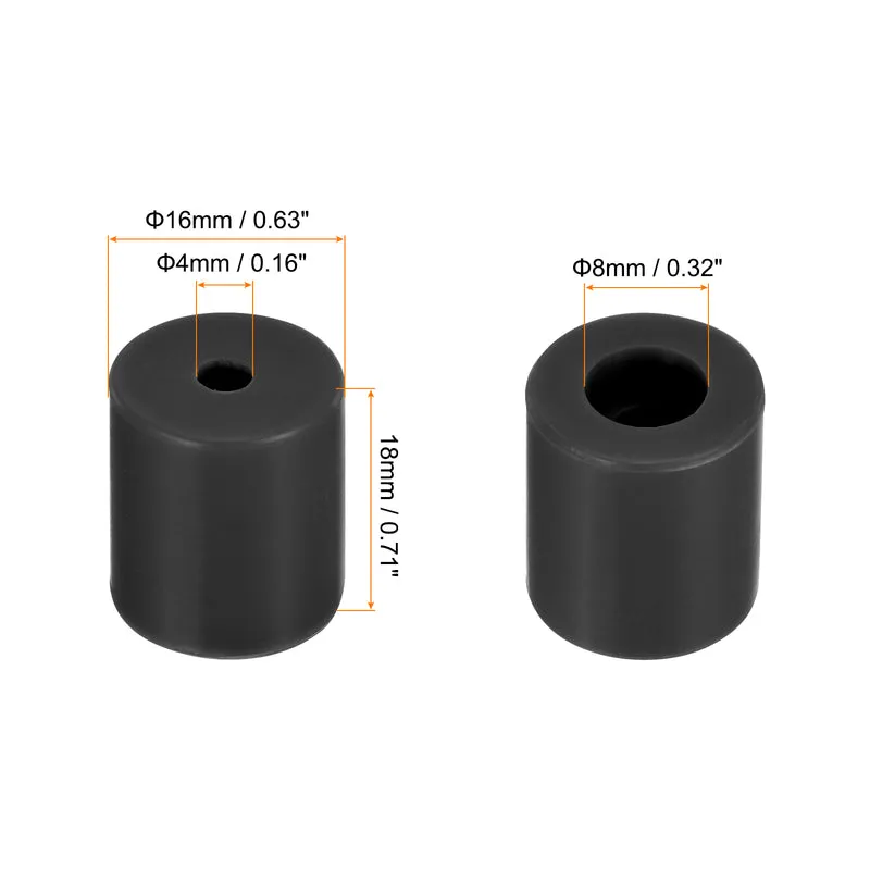 10 Pcs Silicone Bed Mounts Leveling Column Silicone Buffer 18mm Black