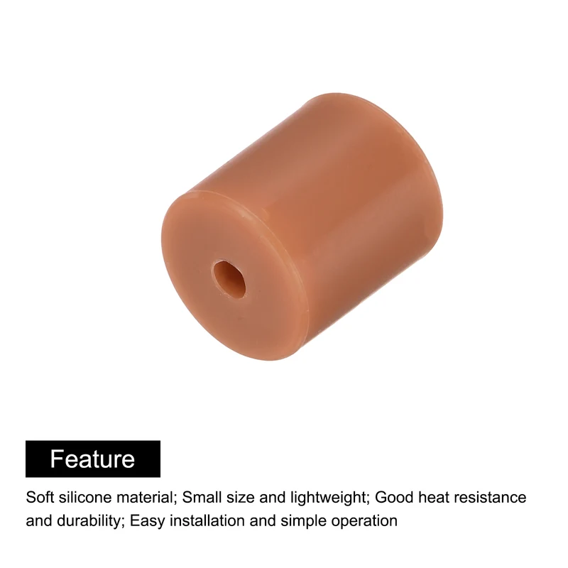 4Pcs Silicone Bed Mounts 3D Printer Heat Bed Silicone Leveling Column Silicone Buffer 18mm for 3D Printer Brown