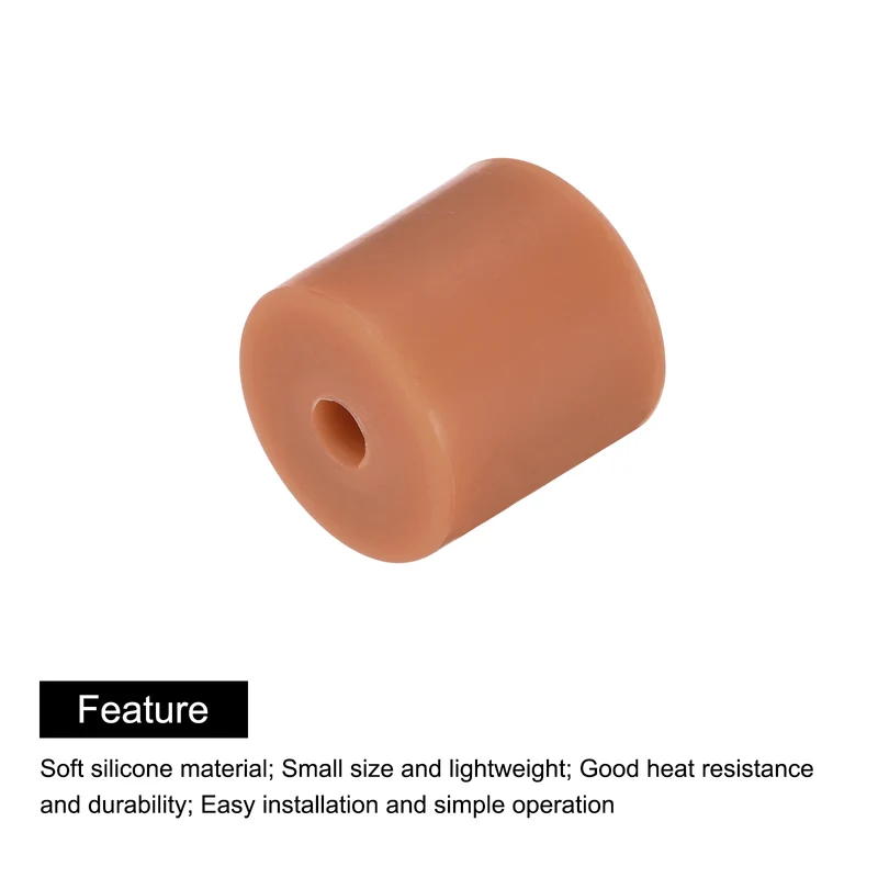 12Pcs Silicone Bed Mounts 3D Printer Heat Bed Silicone Leveling Column Silicone Buffer 16mm for 3D Printer Brown