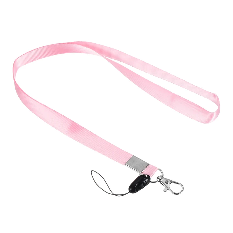 17" Neck Lanyards, 10 Pack Office Lanyard with Swivel Hook Clip Detachable Buckle for Name Tag Badge Holders ID Card Keys Phones, Pink