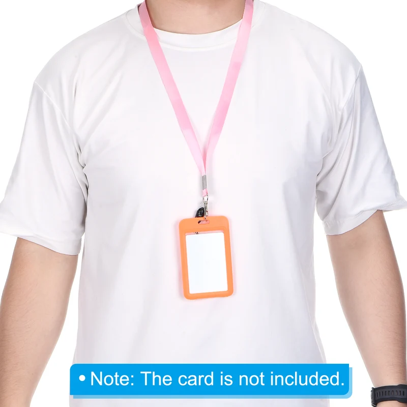 17" Neck Lanyards, 10 Pack Office Lanyard with Swivel Hook Clip Detachable Buckle for Name Tag Badge Holders ID Card Keys Phones, Pink