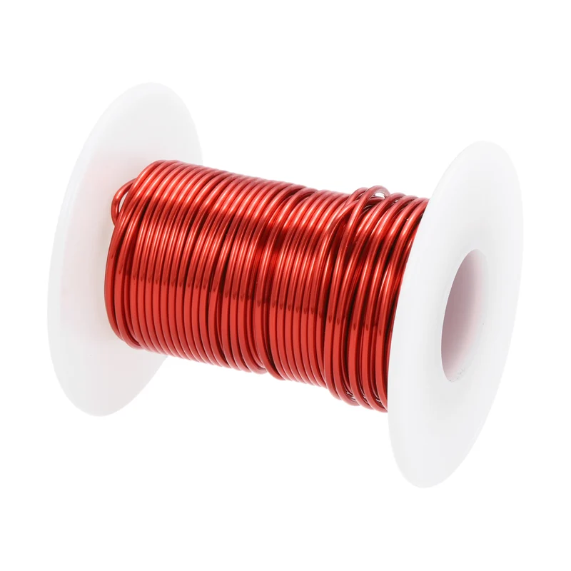1.2mm Magnet Wire 33ft Enameled Magnet Winding Copper Wire 100g,Red