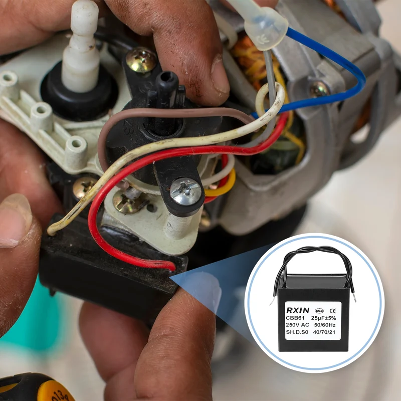 CBB61 Capacitor, 25uF 450V Plastic Ceiling Fan Capacitor