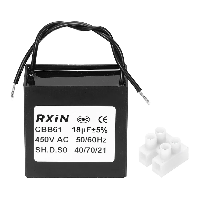 CBB61 Capacitor, 18uF 450V Plastic Ceiling Fan Capacitor