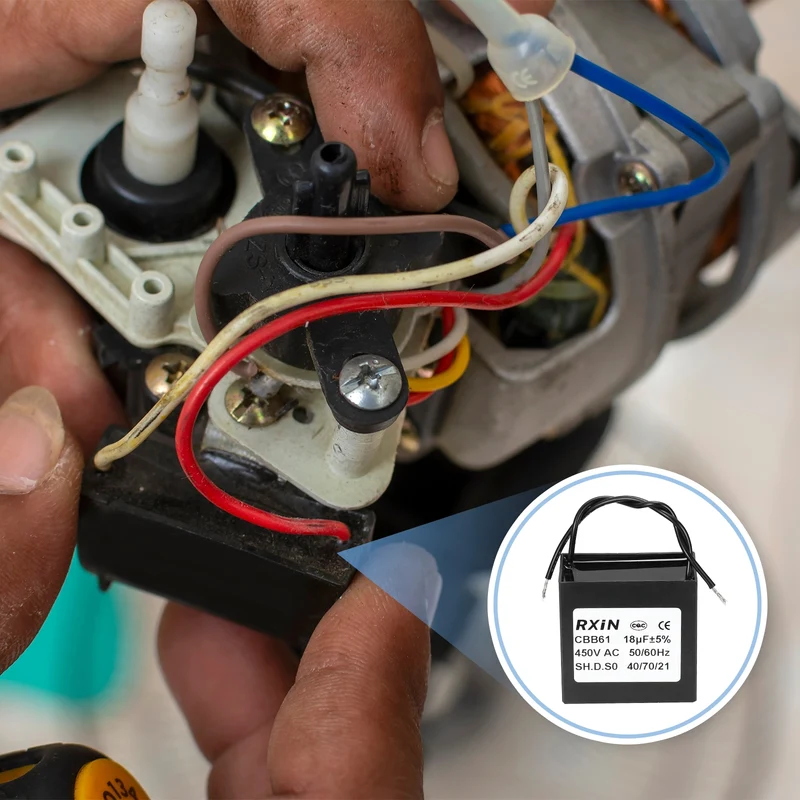 CBB61 Capacitor, 18uF 450V Plastic Ceiling Fan Capacitor