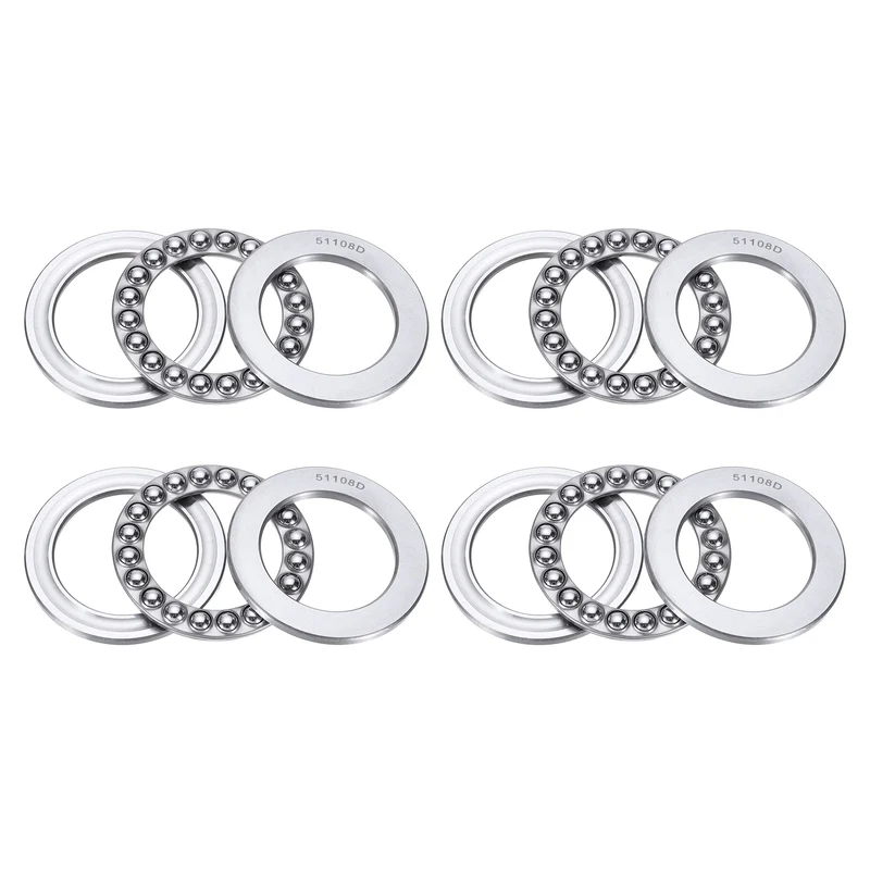 51108D Thrust Ball Bearing, Axial Ball Bearing 39.5x60x13mm 4Pcs