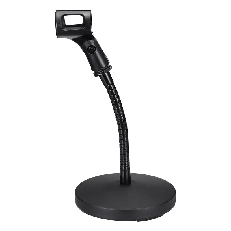 Gooseneck Tabletop Microphone Stand 140x270x185mm Adjustable Mic Holder