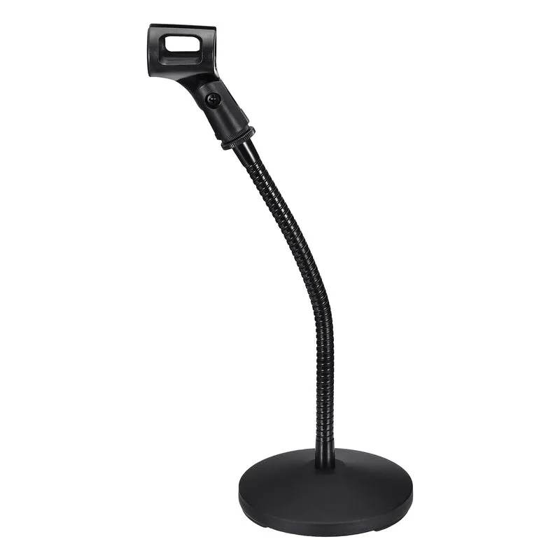 Gooseneck Tabletop Microphone Stand 140x380x285mm Adjustable Mic Holder
