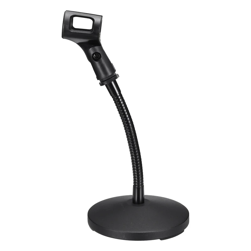 Gooseneck Tabletop Microphone Stand 130x270x185mm Adjustable Mic Holder