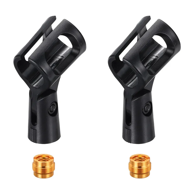 2Pcs Hollow Square Microphone Clip with 5/8" Male to 3/8" Female Screw Adapter