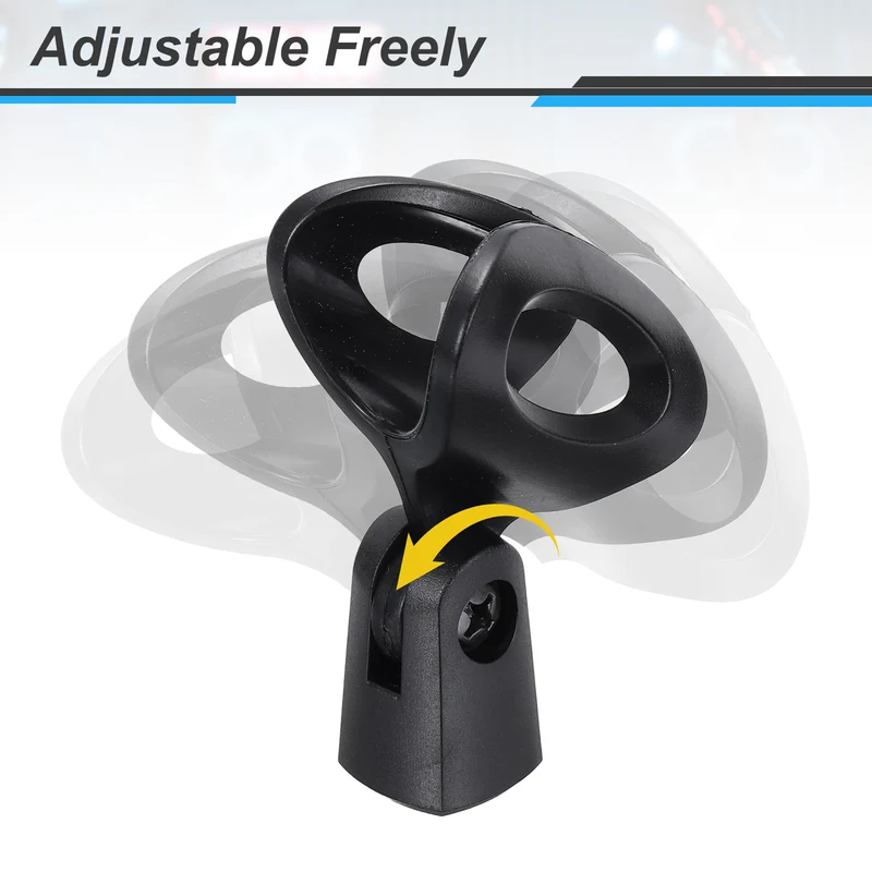 4Pcs Hollow Round Microphone Clip with 5/8" Male to 3/8" Female Screw Adapter