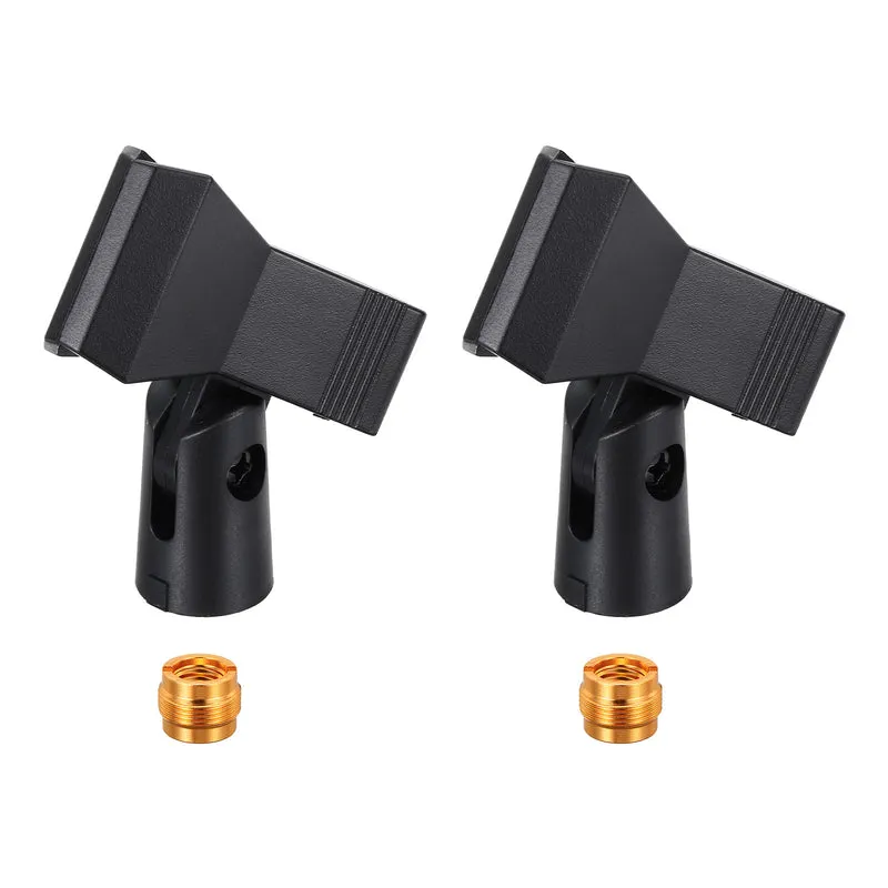 2Pcs Butterfly Microphone Clip with 5/8" Male to 3/8" Female Screw Adapter