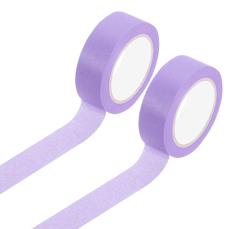 2 Rolls Colored Masking Tape 11 Yards x 0.6" Decorative Tape Purple