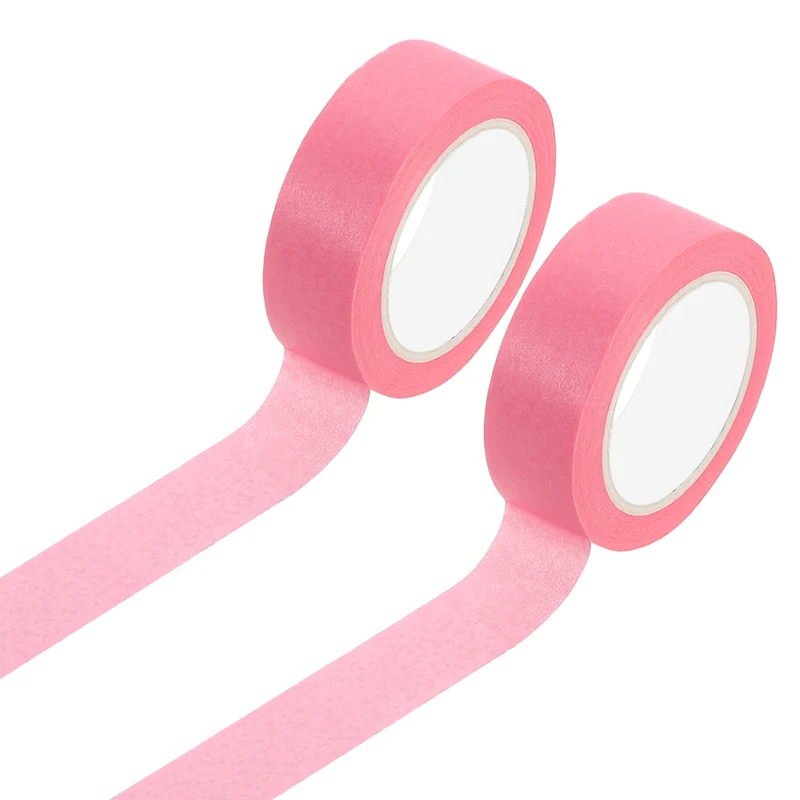 2 Rolls Colored Masking Tape, 11 Yards x 0.6" Decorative Tape, Pink