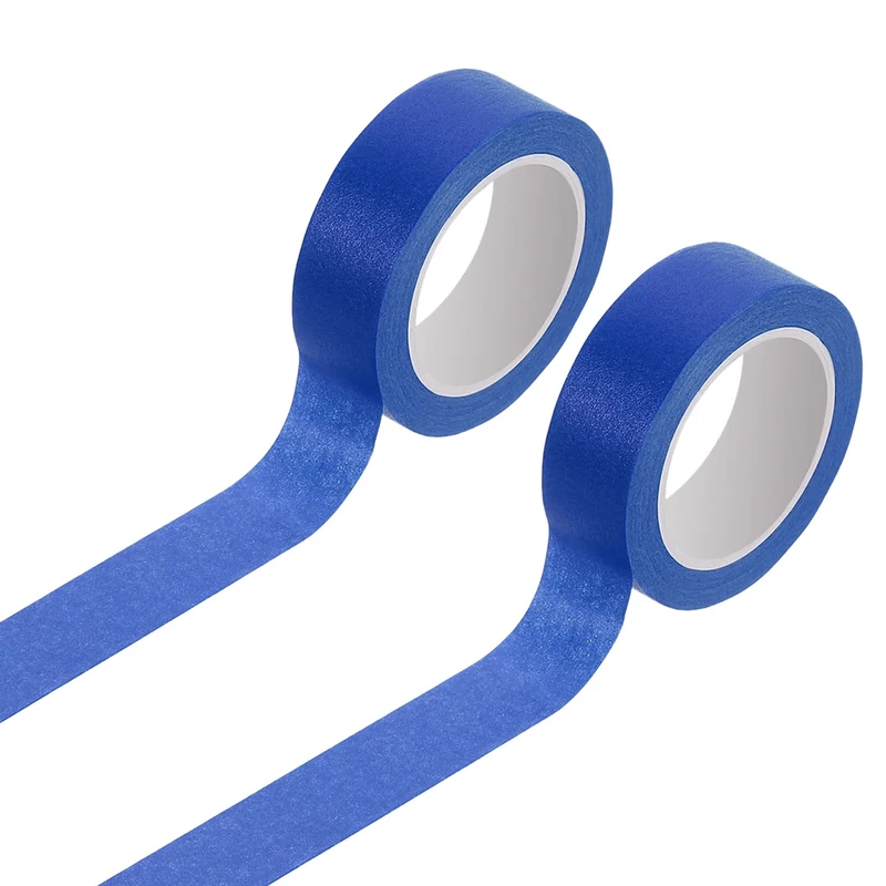 2 Rolls Colored Masking Tape, 11 Yards x 0.6" Decorative Tape, Deep Blue