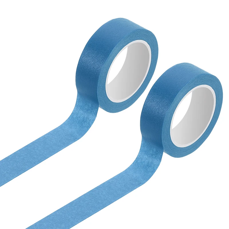 2 Rolls Colored Masking Tape, 11 Yards x 0.6" Decorative Tapes, Light Blue