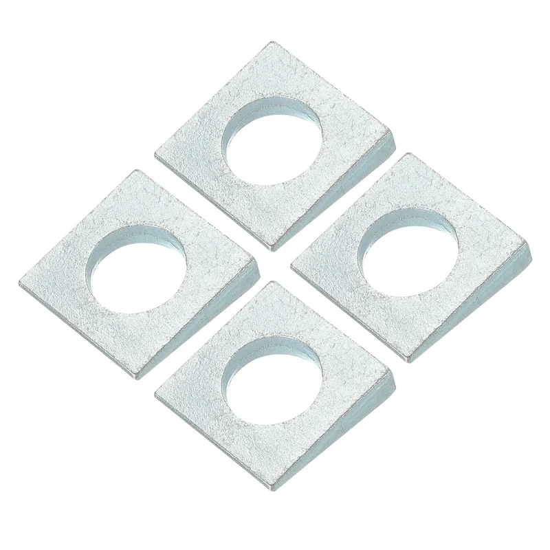 4 Pcs M20 Beveled Square Washers Thickness 3 to 9.3mm Galvanized Wedge Washers