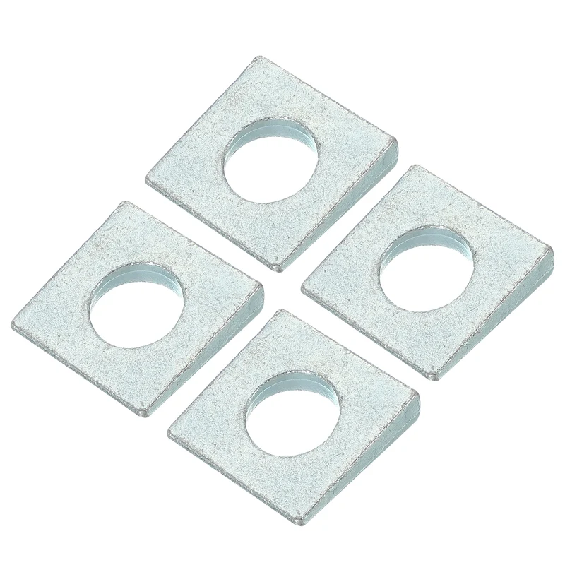 4 Pcs M18 Beveled Square Washers Thickness 3 to 9mm Galvanized Wedge Washers