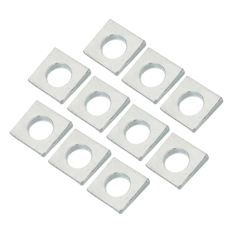10 Pcs M8 Beveled Square Washers Thickness 2 to 4.5mm Galvanized Wedge Washers