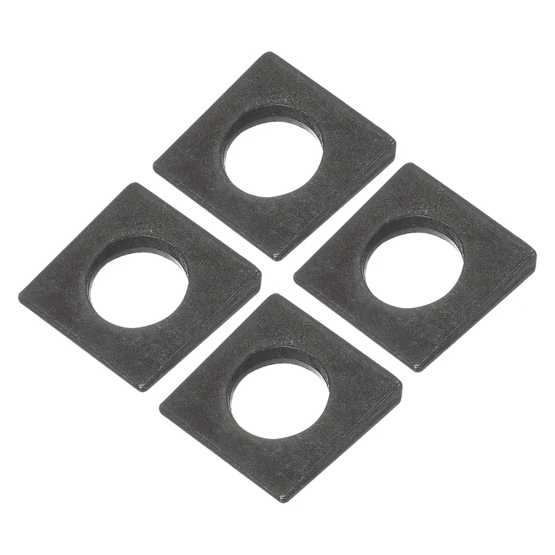 4 Pcs M20 Beveled Square Washers Thickness 3 to 9mm Wedge Washers Black