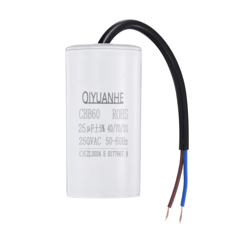 CBB60 25uf Running Capacitor 250VAC 50/60Hz 75x37mm
