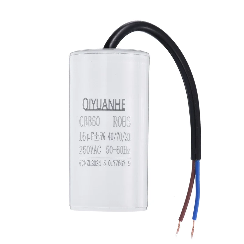 CBB60 16uf Running Capacitor 250VAC 50/60Hz 75x37mm