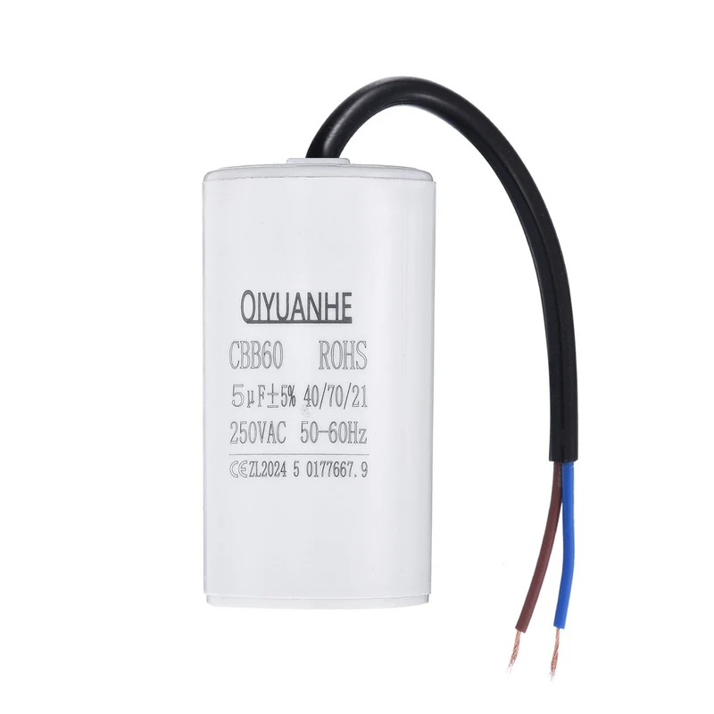 CBB60 5uf Running Capacitor 250VAC 50/60Hz 66x35mm
