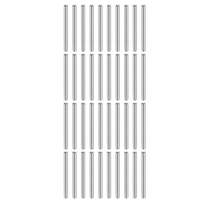 40 Pcs 3 mm x 30 mm Dowel Pins 316L Stainless Steel Shelf Support Peg Pin