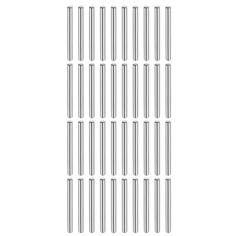 40 Pcs 3 mm x 28 mm Dowel Pins 316L Stainless Steel Shelf Support Peg Pin