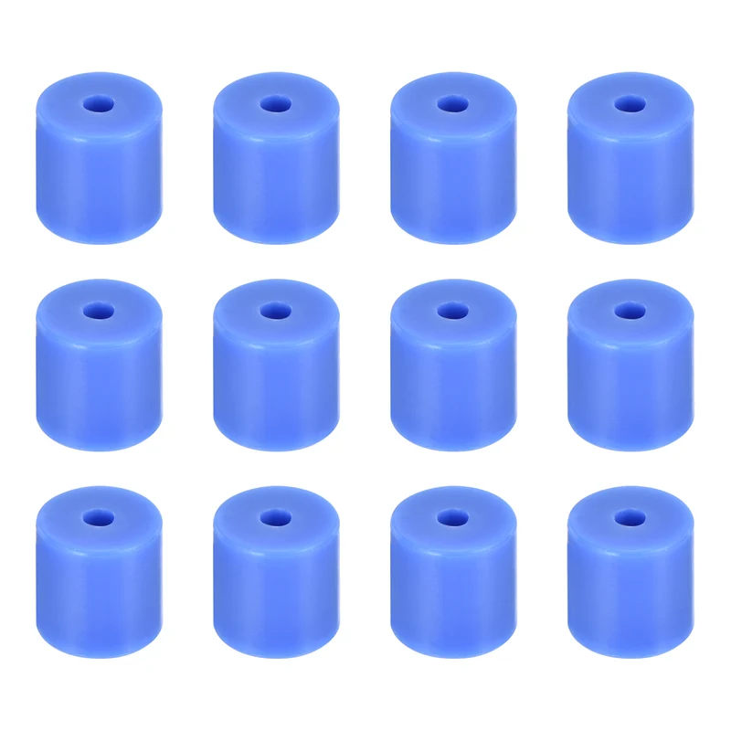 12Pcs Silicone Bed Mounts 3D Printer Heat Bed Silicone Leveling Column Silicone Buffer 16mm for 3D Printer Blue
