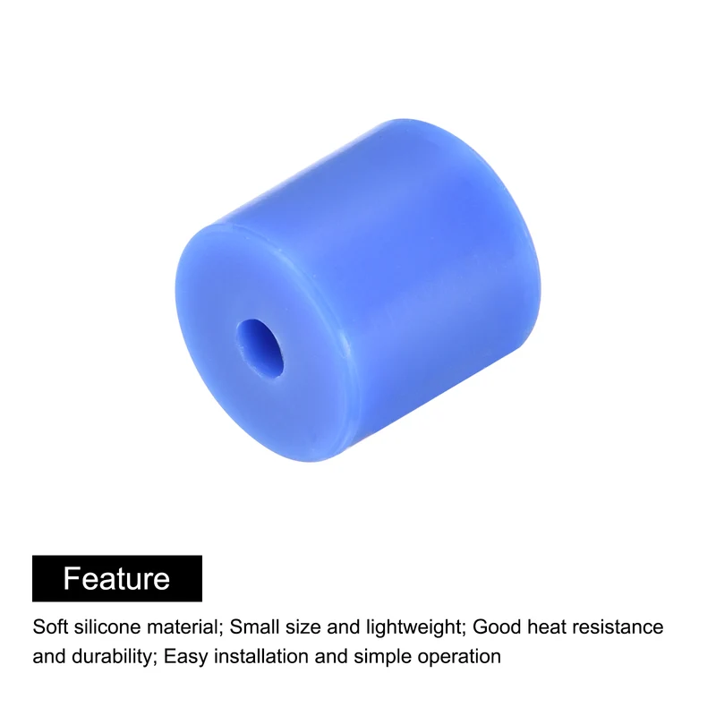 12Pcs Silicone Bed Mounts 3D Printer Heat Bed Silicone Leveling Column Silicone Buffer 16mm for 3D Printer Blue