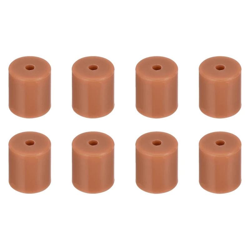 8Pcs Silicone Bed Mounts 3D Printer Heat Bed Silicone Leveling Column Silicone Buffer 18mm for 3D Printer Brown