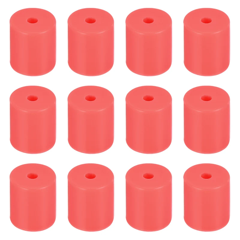 12Pcs Silicone Bed Mounts 3D Printer Heat Bed Silicone Leveling Column Silicone Buffer 18mm for 3D Printer Red