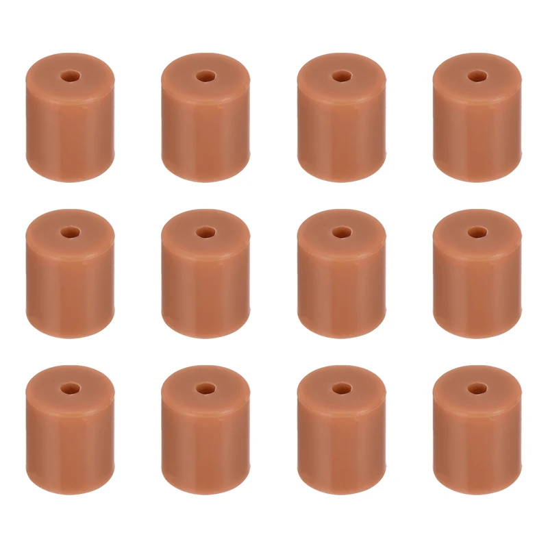 12Pcs Silicone Bed Mounts 3D Printer Heat Bed Silicone Leveling Column Silicone Buffer 18mm for 3D Printer Brown