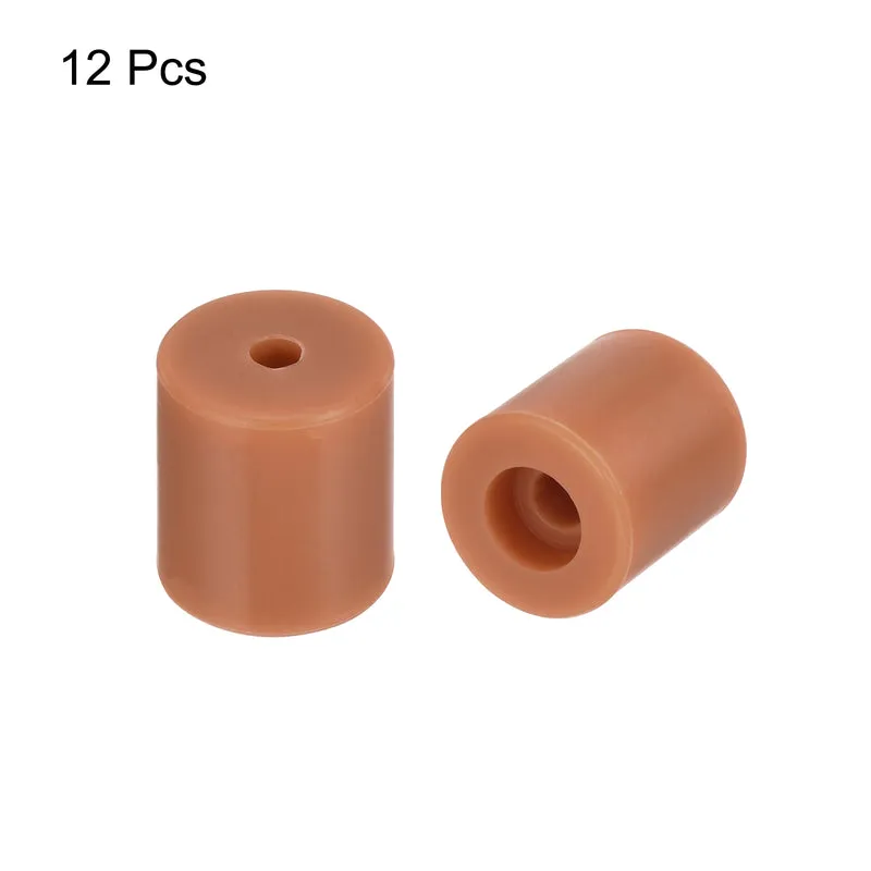 12Pcs Silicone Bed Mounts 3D Printer Heat Bed Silicone Leveling Column Silicone Buffer 18mm for 3D Printer Brown