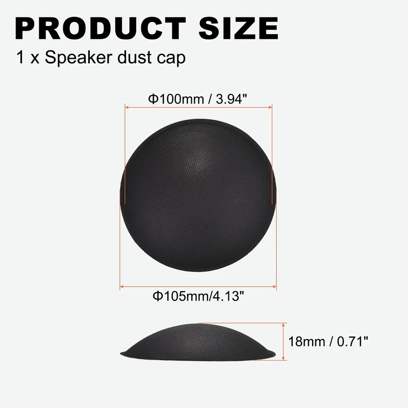 4pcs Speaker Dust Cap 105mm/4.13" OD Voice Coil Repair Replacement