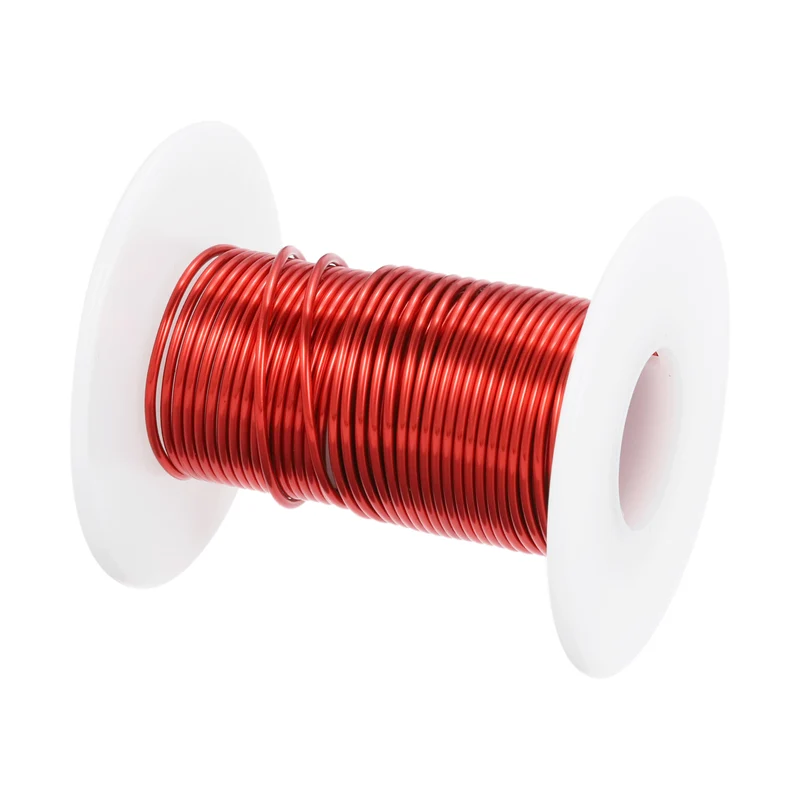 1mm Magnet Wire 23ft Enameled Magnet Winding Copper Wire 50g,Red
