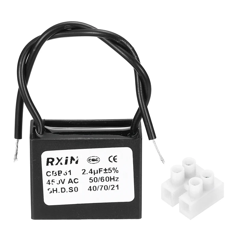 CBB61 Capacitor, 2.4uF 450V Plastic Ceiling Fan Capacitor