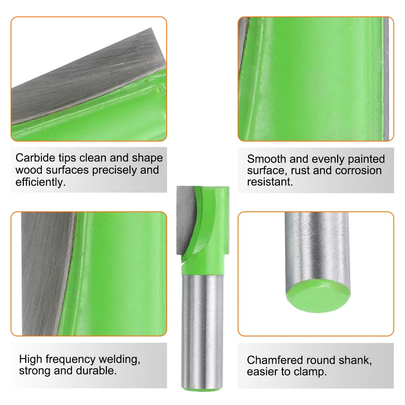 Bottom Cleaning Router Bit 1/2" Shank 5/8" x 25/32" Cut Carbide Tipped