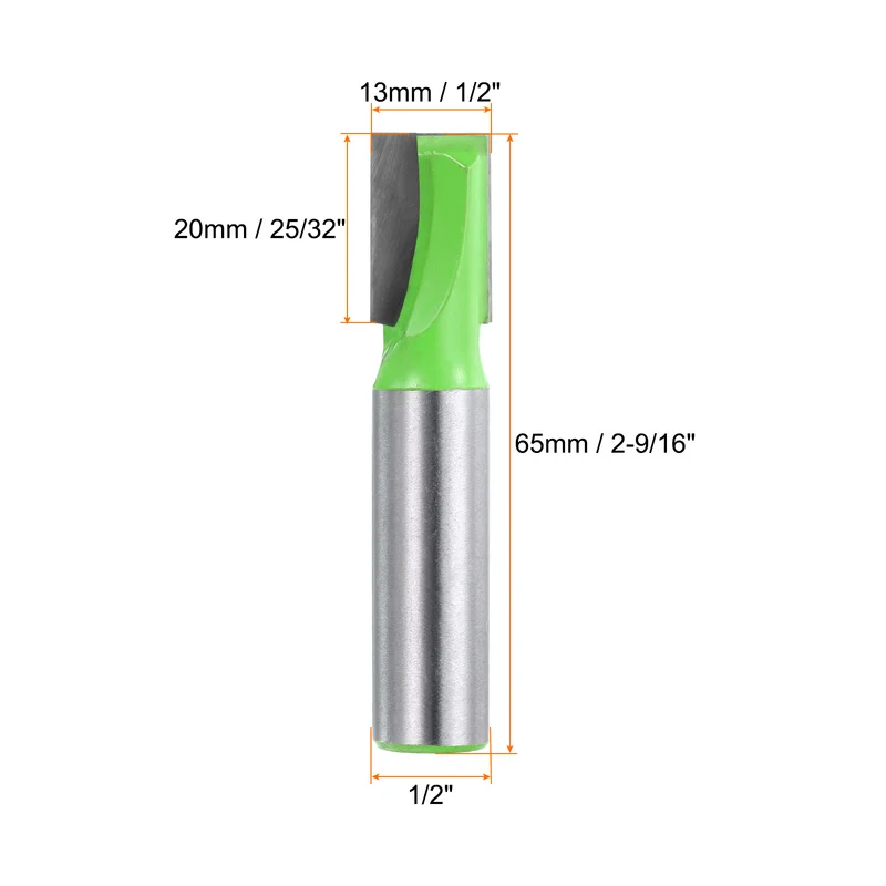Bottom Cleaning Router Bit 1/2" Shank 1/2" x 25/32" Cut Carbide Tipped