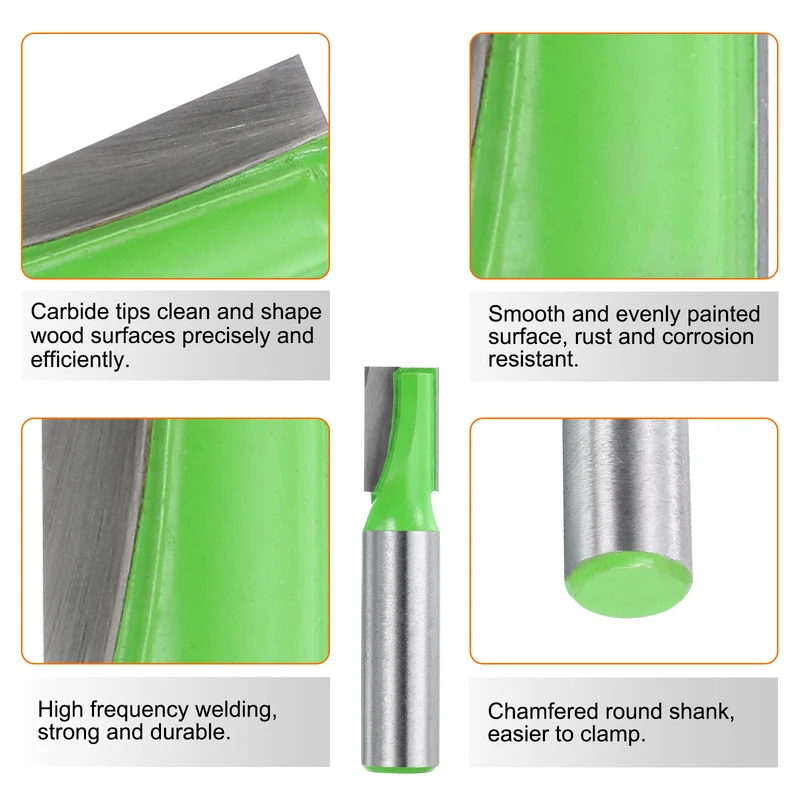 Bottom Cleaning Router Bit 1/2" Shank 15/32" x 25/32" Cut Carbide Tipped