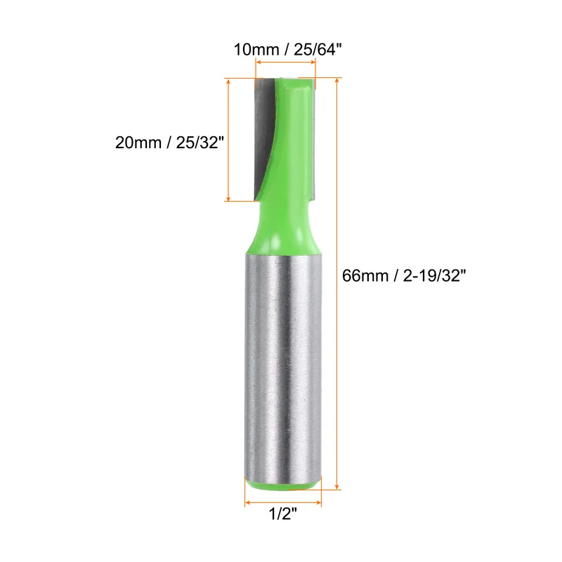 Bottom Cleaning Router Bit 1/2" Shank 25/64" x 25/32" Cut Carbide Tipped