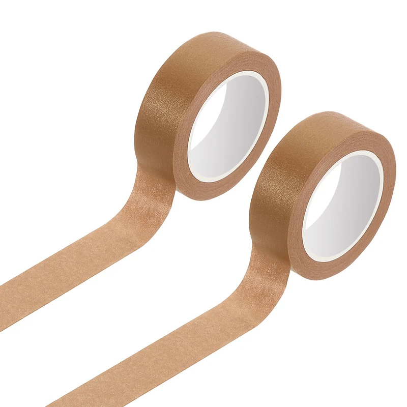 2 Rolls Colored Masking Tape 11 Yards x 0.6" Decorative Tapes Light Brown