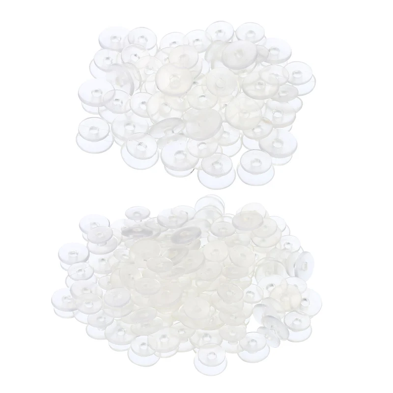 Plastic Button Charm, 200 Pack Combo Size Buckle Button Accessories Backs Wristband Shoe Charm Decoration for DIY Ornaments, Transparent