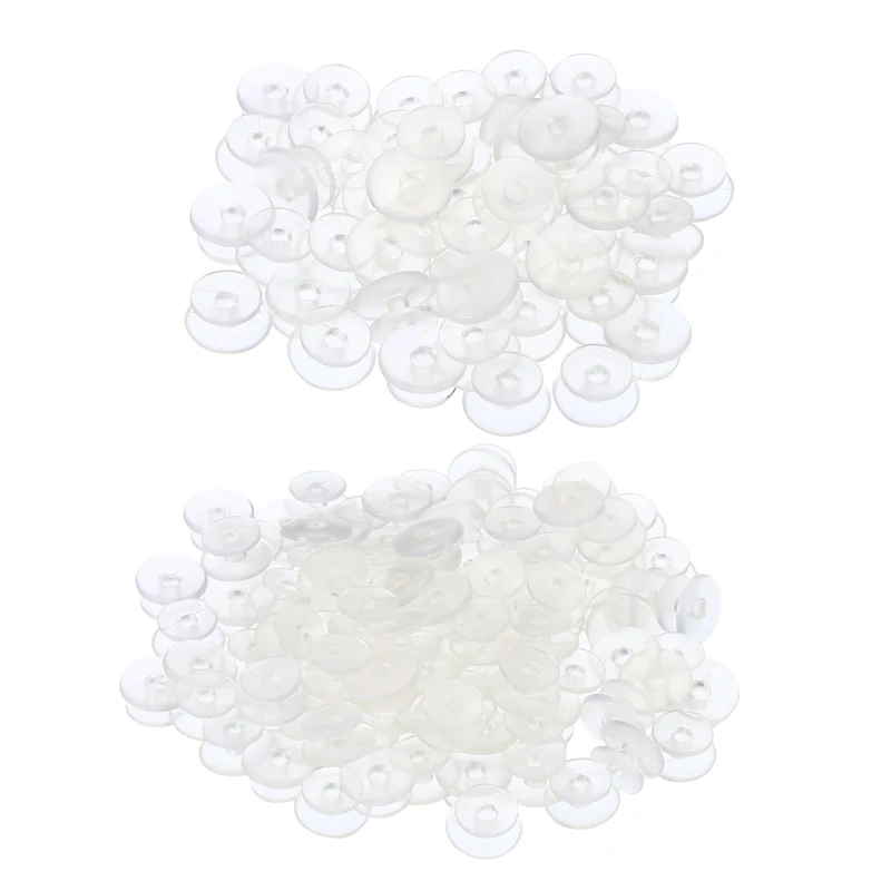 Plastic Button Charm, 100 Pack Combo Size Buckle Button Accessories Backs Wristband Shoe Charm Decoration for DIY Ornaments, Transparent