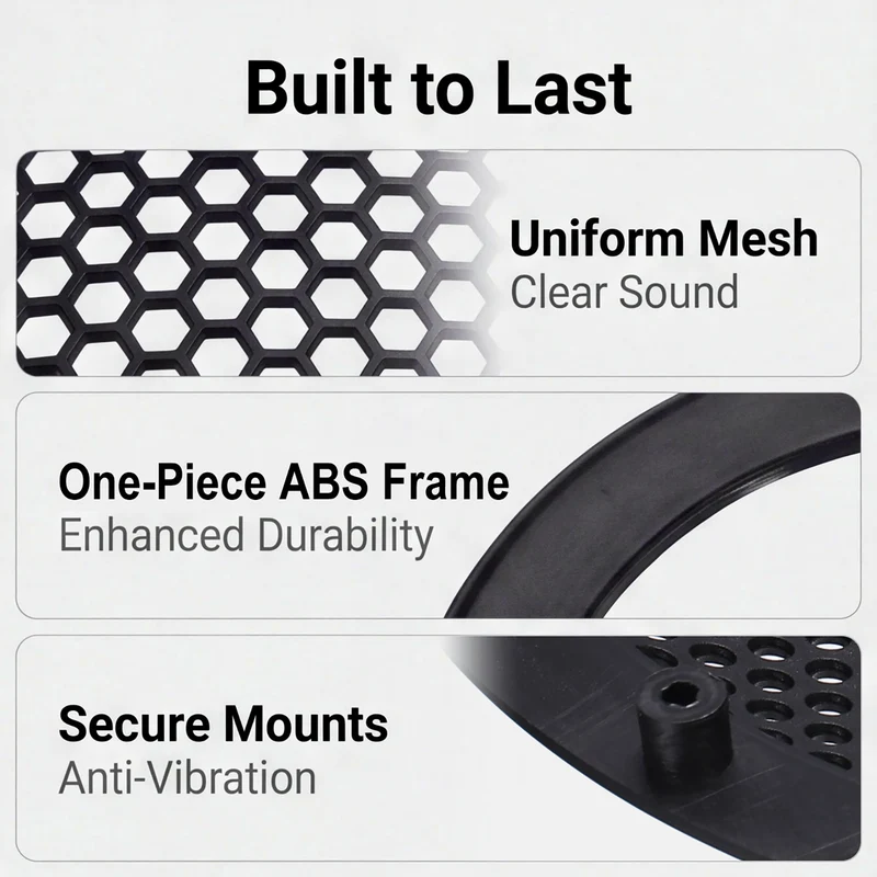 6 Inch Speaker Grill Cover Subwoofer Protector Dust Cover Black