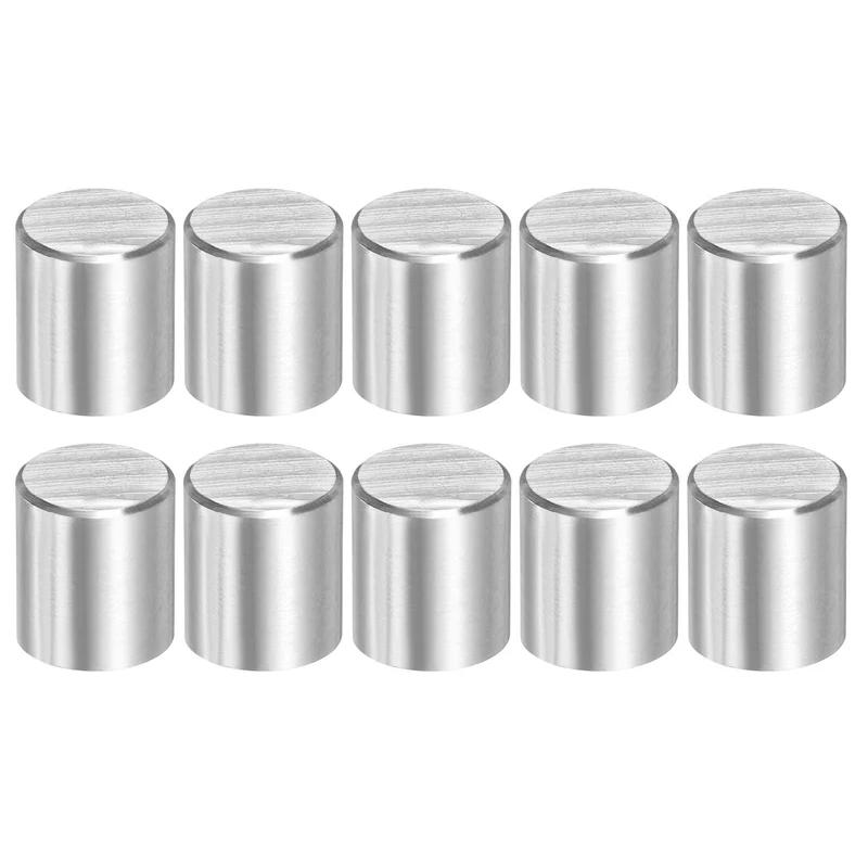 10 Pcs 12 mm x 12 mm Dowel Pins, 316L Stainless Steel Shelf Support Peg Pin