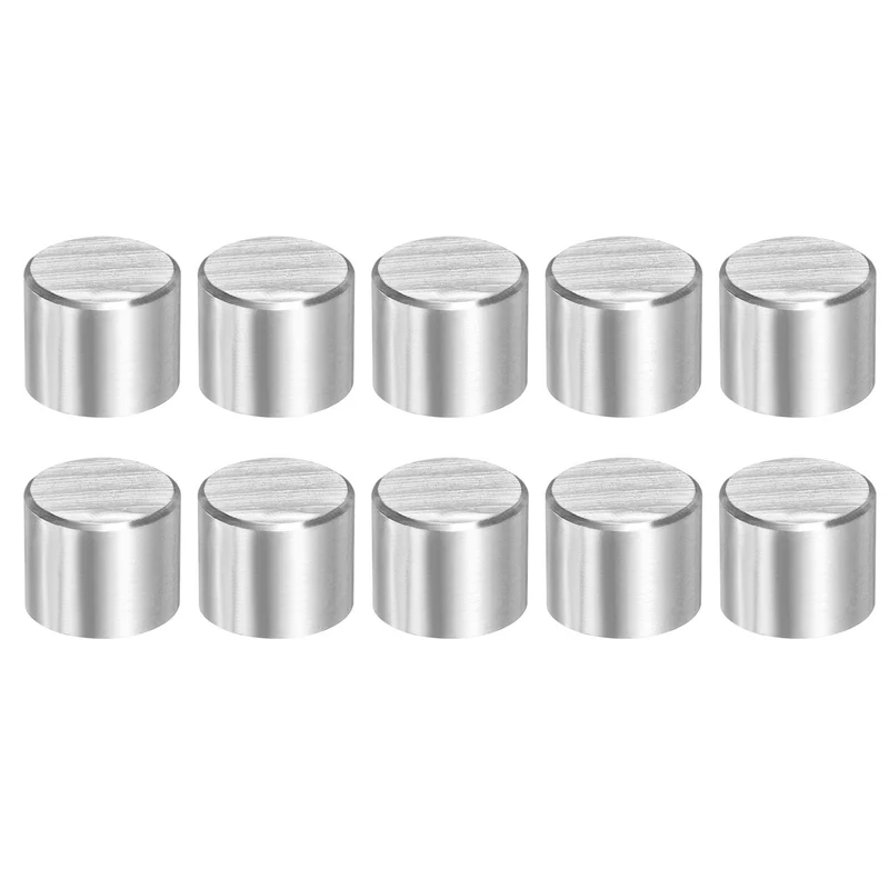 10 Pcs 12 mm x 10 mm Dowel Pins, 316L Stainless Steel Shelf Support Peg Pins